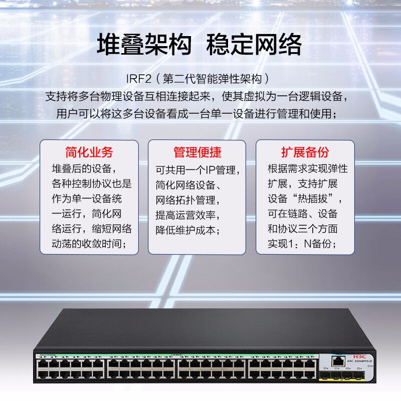 LS-6800-54HF L3以太网交换机主机,支持48个SFP Plus端口,6个QSFP28端口